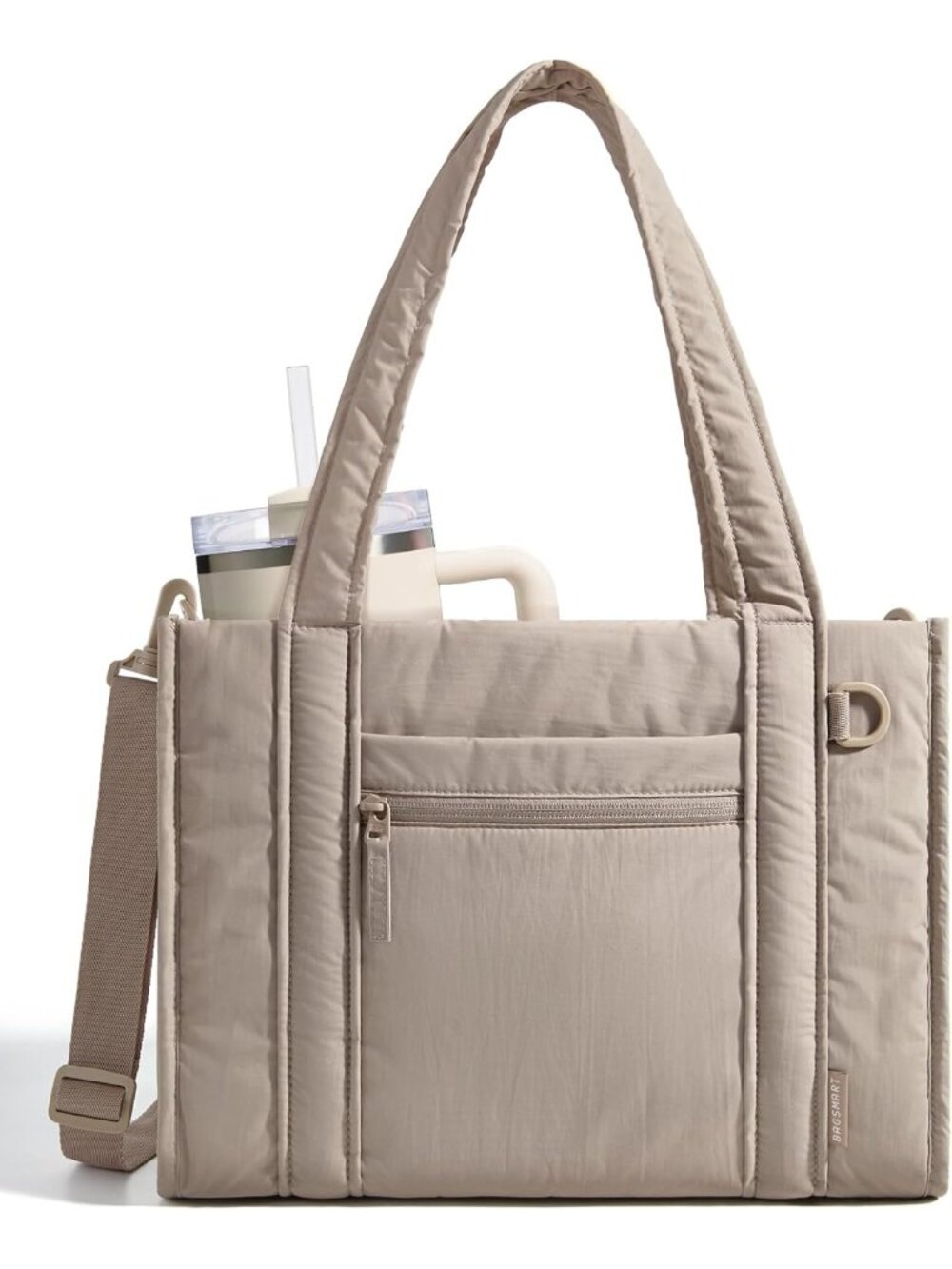 Stylish Boxy Tote Bag for Women, Versatile Crossbody Work Bag with Zipper